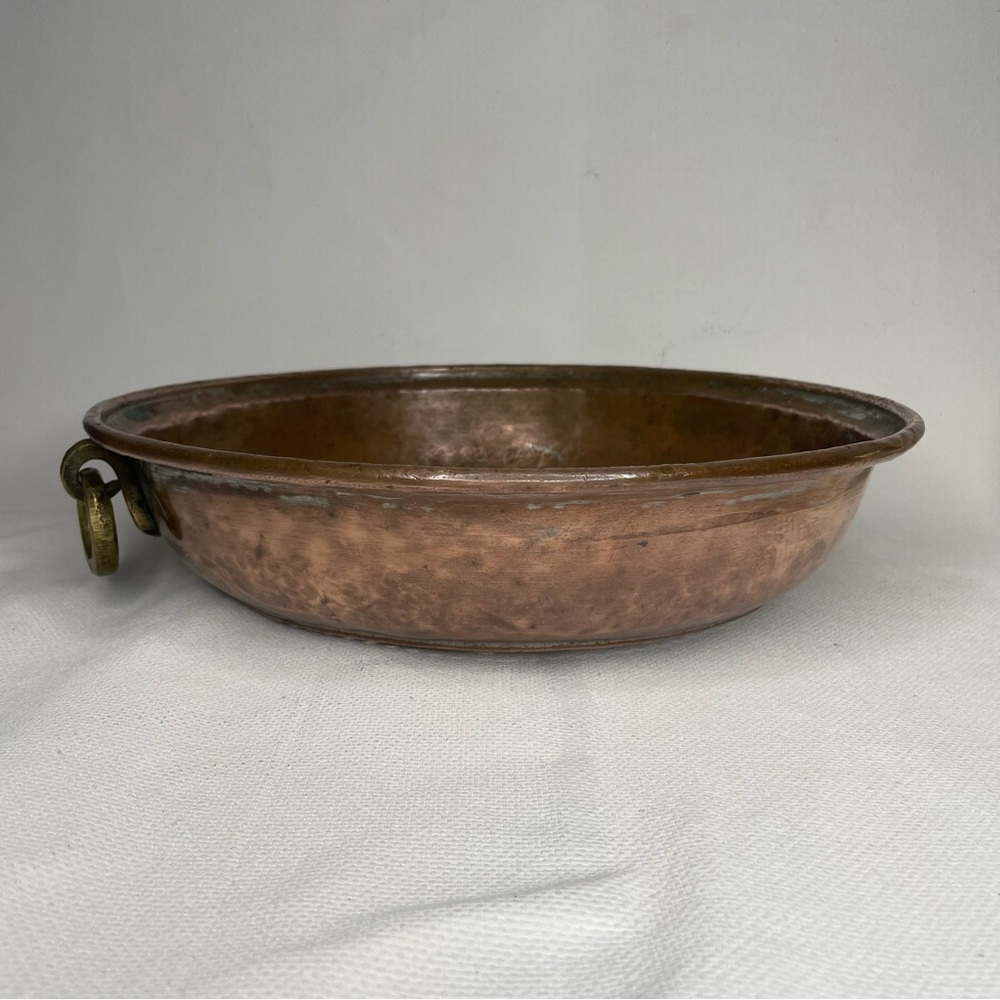 Copper Strainer Sifter Brass Handle Colander Country Kitchen Farmhouse Vintage - Picture 5 of 11